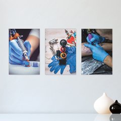 Kit 3 Placas Decorativas Tatuagem Tattoo Estúdio de Tatuagem - 0047ktpl