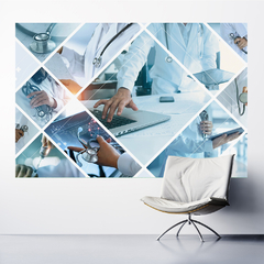 Adesivo de Parede Medicina Clínica Médica Consultório Saúde Painel Sala - 0047pad - Allodi