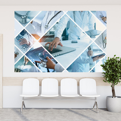 Adesivo de Parede Medicina Clínica Médica Consultório Saúde Painel Sala - 0047pad