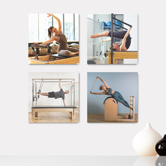 Kit 4 Placas Decorativas Pilates - 0048ktpl4