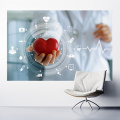 Adesivo de Parede Medicina Clínica Médica Consultório Saúde Painel Sala - 0048pad - loja online