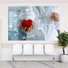Adesivo de Parede Medicina Clínica Médica Consultório Saúde Painel Sala - 0048pad