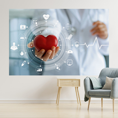 Adesivo de Parede Medicina Clínica Médica Consultório Saúde Painel Sala - 0048pad