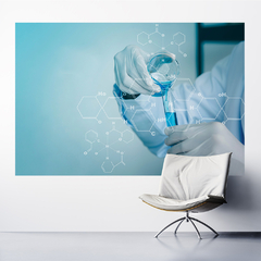 Adesivo de Parede Laboratório Clínica Médica Consultório Saúde Painel Sala - 0049pad - Allodi