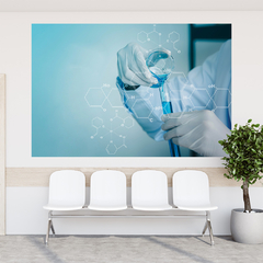 Adesivo de Parede Laboratório Clínica Médica Consultório Saúde Painel Sala - 0049pad
