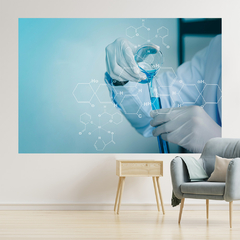 Imagem do Adesivo de Parede Laboratório Clínica Médica Consultório Saúde Painel Sala - 0049pad