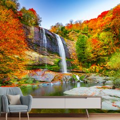 Papel de Parede Paisagem Cachoeira Natureza Sala Painel Adesivo - 004pc