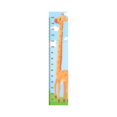 Adesivo Régua de Crescimento Infantil Safari Girafa Menino Menina Bebê - 004reg - loja online