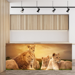 Painel Adesivo Leão Família Sala Quarto Decoração - 0059pdt na internet