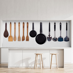 Painel Adesivo Cozinha Utensílios Restaurante - 0060pdt - comprar online