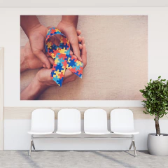 Adesivo de Parede Psicologia Autismo Consultório Saúde Infantil Painel Sala - 0062pad - loja online