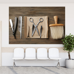 Adesivo de Parede Salão de Beleza Barbearia Barbeiro Homens Painel Sala - 0064pad - loja online