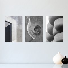 Kit 3 Placas Decorativas Arquitetura Urbano Casa Quarto Sala - 0066ktpl