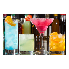 Adesivo de Parede Drinks Restaurante Happy Hour Painel Cozinha - 0074pad na internet