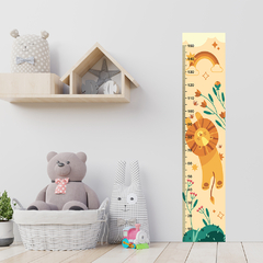 Régua de Crescimento Infantil Adesivo Safari Leão Menino Menina Bebê - 007reg