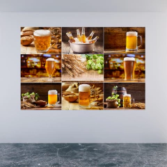 Adesivo de Parede Cerveja Restaurante Happy Hour Painel Cozinha - 0082pad