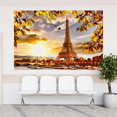 Adesivo de Parede Torre Eiffel França Mundo Painel Sala Escritório Quarto - 0085pad - loja online