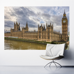 Adesivo de Parede Big Ben Londres Mundo Painel Sala Escritório Quarto - 0086pad - Allodi