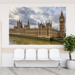Adesivo de Parede Big Ben Londres Mundo Painel Sala Escritório Quarto - 0086pad - loja online