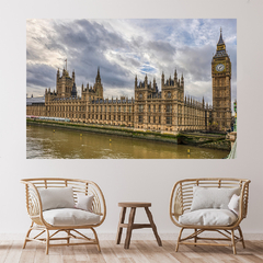Imagem do Adesivo de Parede Big Ben Londres Mundo Painel Sala Escritório Quarto - 0086pad