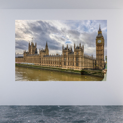 Adesivo de Parede Big Ben Londres Mundo Painel Sala Escritório Quarto - 0086pad