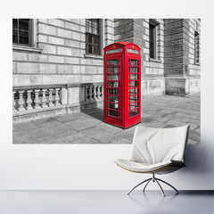 Adesivo de Parede Cabine Londres Mundo Painel Sala Escritório Quarto - 0087pad - Allodi