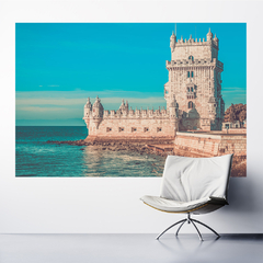 Adesivo de Parede Portugal Torre de Belém Mundo Painel Sala Escritório Quarto - 0088pad - Allodi