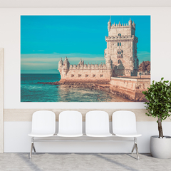Adesivo de Parede Portugal Torre de Belém Mundo Painel Sala Escritório Quarto - 0088pad - loja online