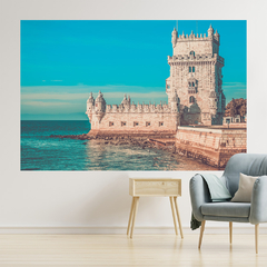 Imagem do Adesivo de Parede Portugal Torre de Belém Mundo Painel Sala Escritório Quarto - 0088pad