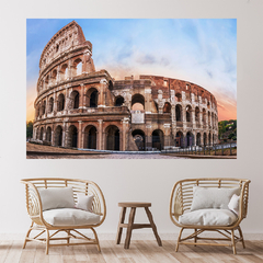 Adesivo de Parede Roma Coliseu Mundo Painel Sala Escritório Quarto - 0089pad - loja online