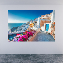 Adesivo de Parede Grécia Praia Mundo Painel Sala Escritório Quarto - 0091pad
