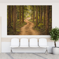 Adesivo de Parede Floresta Paisagem Natureza Painel Sala Escritório Quarto - 0095pad - loja online