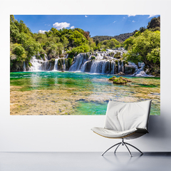 Adesivo de Parede Cachoeira Paisagem Natureza Painel Sala Escritório Quarto - 0096pad - Allodi