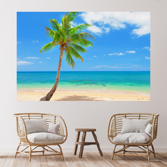 Imagem do Adesivo de Parede Praia Paisagem Natureza Painel Sala Escritório Quarto - 0097pad