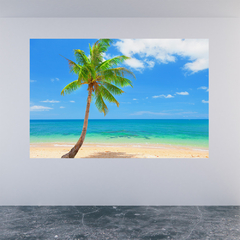 Adesivo de Parede Praia Paisagem Natureza Painel Sala Escritório Quarto - 0097pad