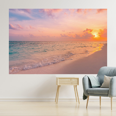 Adesivo de Parede Praia Paisagem Natureza Painel Sala Escritório Quarto - 0098pad