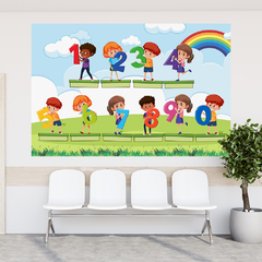 Adesivo de Parede Escola Infantil Espaço Kids Baby Brinquedoteca Painel Sala - 0099pad