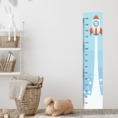Régua de Crescimento Infantil Adesivo Astronauta Foguete Menino Menina Bebê - 009reg - Allodi