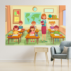 Imagem do Adesivo de Parede Escola Infantil Espaço Kids Baby Brinquedoteca Painel Sala - 0100pad