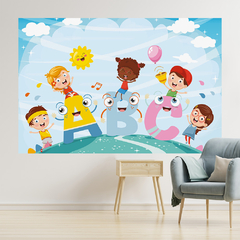 Imagem do Adesivo de Parede Escola Infantil Espaço Kids Baby Brinquedoteca Painel Sala - 0103pad