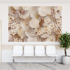 Adesivo de Parede Flores Casa Painel Sala Cozinha - 0106pad - loja online