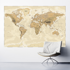 Adesivo de Parede Mapa Mundo Painel Sala Escritório Quarto - 0108pad - Allodi