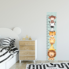 Régua de Crescimento Infantil Adesivo Safari Animais Menino Menina Bebê - 010reg - comprar online