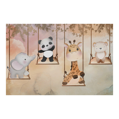 Adesivo de Parede Safari Escola Infantil Espaço Kids Baby Brinquedoteca Painel Sala - 0114pad na internet