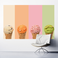 Adesivo de Parede Sorveteria Gelato Sorvete Itália Painel Sala - 0115pad - Allodi