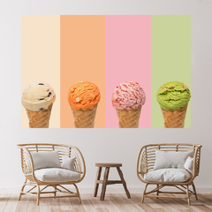 Adesivo de Parede Sorveteria Gelato Sorvete Itália Painel Sala - 0115pad - loja online