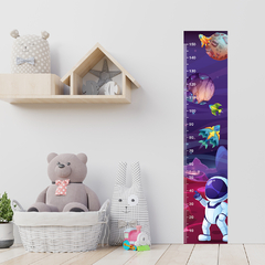 Régua de Crescimento Infantil Adesivo Astronauta Espaço Menino Menina Bebê - 011reg