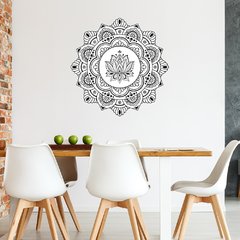 Adesivo Decorativo de Parede - Mandala - Flor de Lótus com 60cm - Sala - 012ir