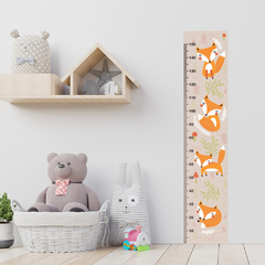 Régua de Crescimento Infantil Adesivo Raposa Animais Menino Menina Bebê - 012reg