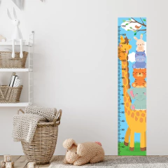 Régua de Crescimento Infantil Adesivo Safari Animais Menino Menina Bebê - 013reg - Allodi